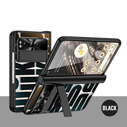 Slim Google Pixel Fold Case with Dual Hinge Protective Screen Protector and Hidden Kickstand - mycasety2023 Mycasety