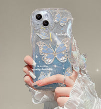 Load image into Gallery viewer, Quicksand Butterfly With Wristband For iPhone Case - {{ shop_name}} varyfun
