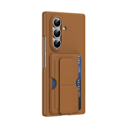 Luxuriuos Leather Business Phone Cover With Card Slot Stand For Galaxy Z Fold 8/7/6/5
