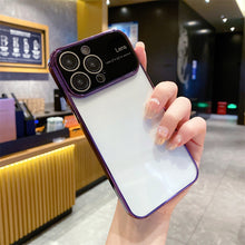 Load image into Gallery viewer, Lens Protector Transparent Electroplating Case For iPhone - {{ shop_name}} varyfun
