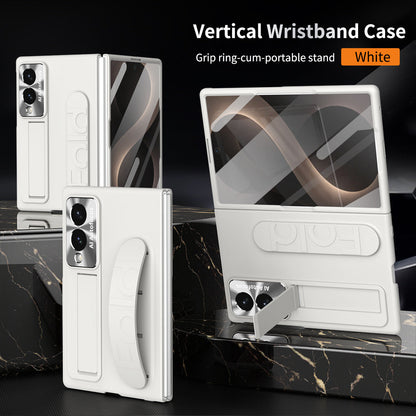 Armor Phone Case Built-In Tempered Glass, Hidden Kickstand & Wrist Strap For Galaxy Z Fold8 Wide Ultra