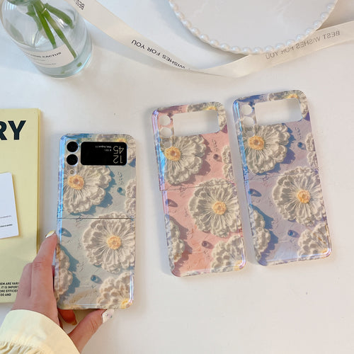 Oil Painting Flower Phone Case For Samsung Galaxy Z Flip3 Flip4 Flip5 5G - {{ shop_name}} varyfun