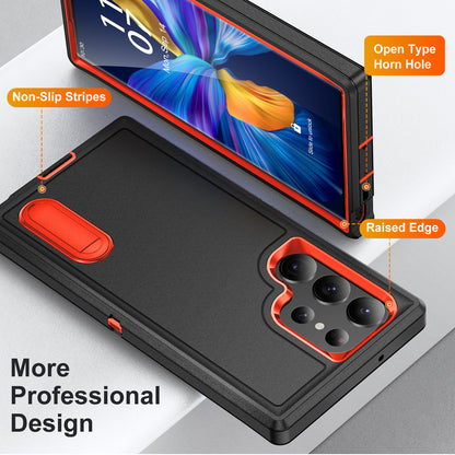 Triple Defense Anti-Drop Protection Case With Bracket For Samsung Galaxy S24 S23 S22 Ultra Plus