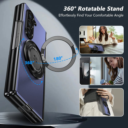 360° Magnetic Bracket Shockproof Phone Case With Screen Protector For Galaxy Z Fold 7/6/5/4