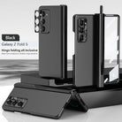 Electroplated Folding Case For Galaxy Z Fold5 Fold4 Fold3 With Double Hinge Protector and Free Stylus - Mycasety Mycasety
