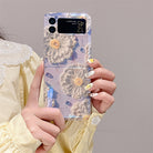 Oil Painting Flower Phone Case For Samsung Galaxy Z Flip3 Flip4 Flip5 5G - {{ shop_name}} varyfun