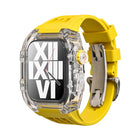 Luxury Metal Case Strap(Fluoro Rubber) For Apple Watch Series 44/45 mm - mycasety2023 Mycasety