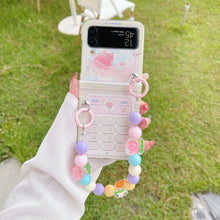 Load image into Gallery viewer, Cute Cartoon Phone Case With Wristband For Samsung Galaxy Z Flip3 Flip4 Flip5 5G - {{ shop_name}} varyfun
