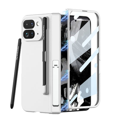 Magnetic Hinge Invisible Bracket Shockproof Phone Case With Pen Slot For Google Pixel 9 Pro Fold