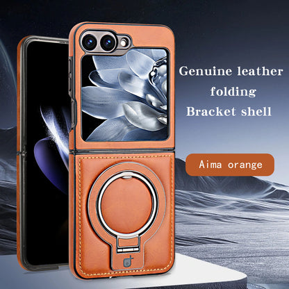 Magnetic Bracket Leather Shockproof Phone Case For Galaxy Z Flip 6/5/4/3