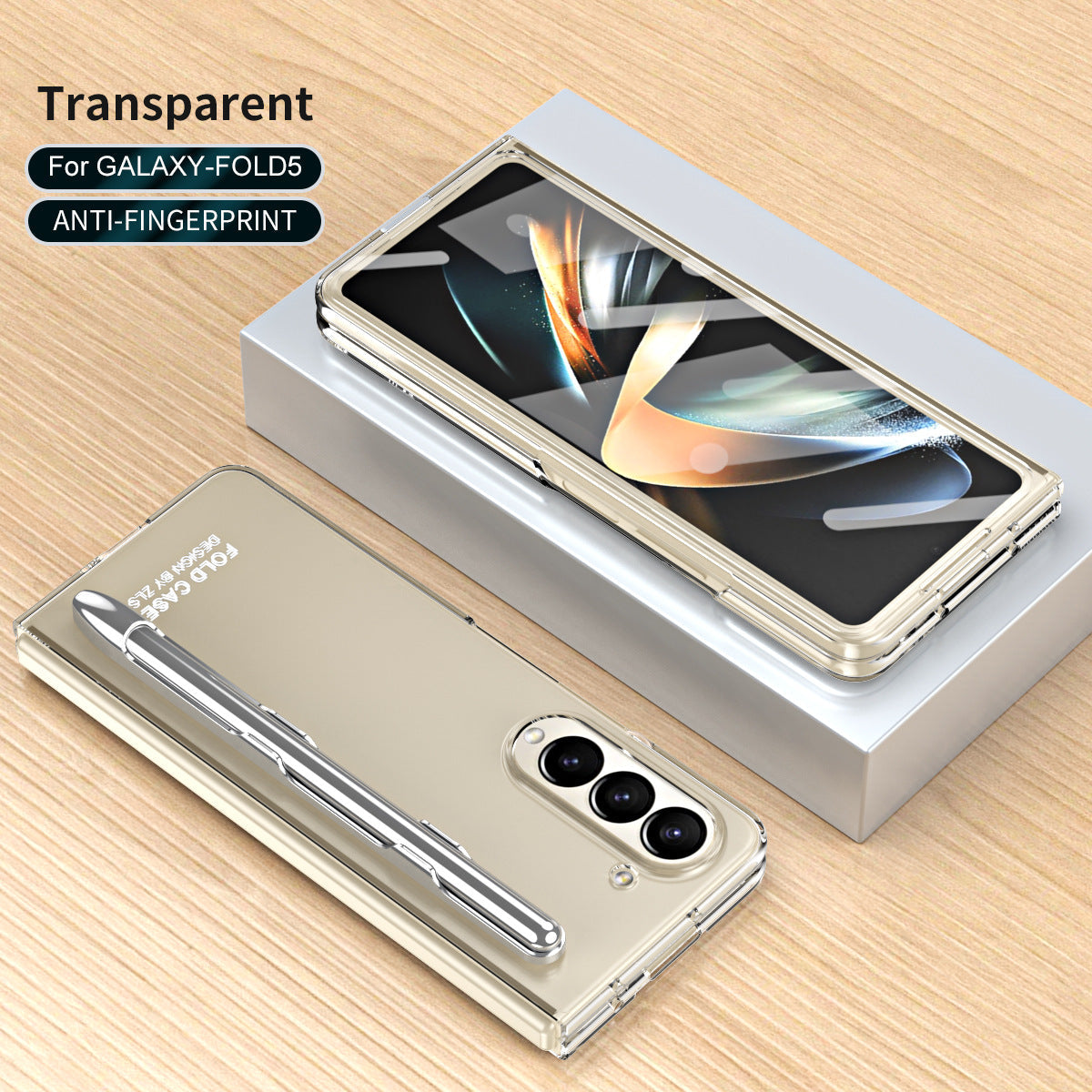 Samsung Galaxy Z Fold 5 Case with Pen Slot and Front Screen Protector Drop Resistant Case - mycasety2023 Mycasety