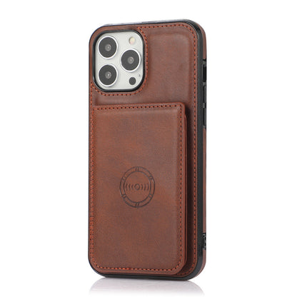 Luxurious Leather Card Holder Anti-fall Protective iPhone Case