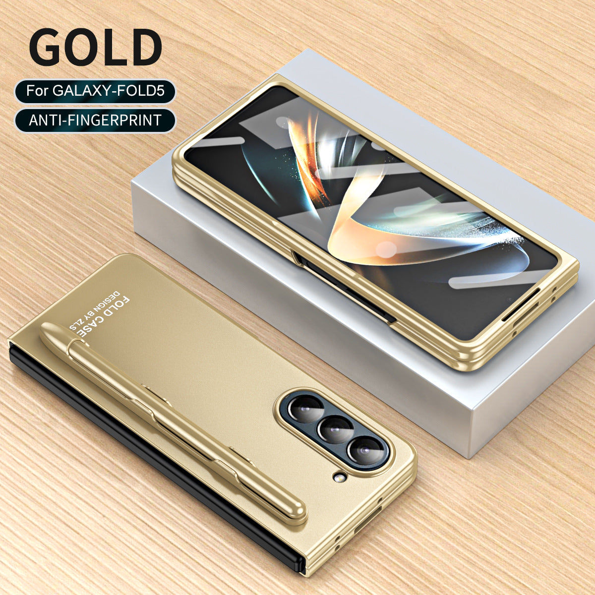 Samsung Galaxy Z Fold 5 Case with Pen Slot and Front Screen Protector Drop Resistant Case - mycasety2023 Mycasety