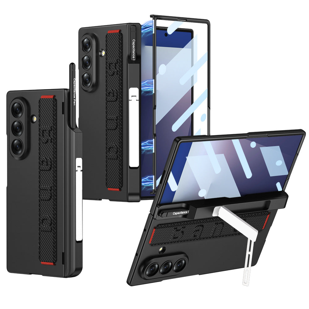 Magnetic Hinge All-included Case With Pen Box & Wristband For Galaxy Z Fold 7/6/5
