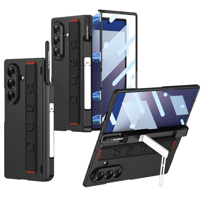 Magnetic Hinge All-included Case With Pen Box & Wristband For Galaxy Z Fold 7/6/5