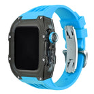 Luxury Metal Case Strap(Fluoro Rubber) For Apple Watch Series 44/45 mm - mycasety2023 Mycasety