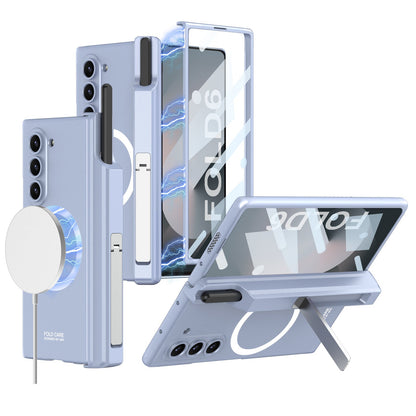 Magnetic Hinge Hidden Bracket All-included Case With Pen Box For Galaxy Z Fold8 Wide Ultra