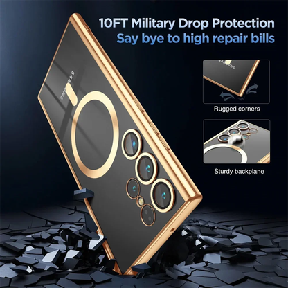 Samsung Galaxy Electroplated Anti-fall Phone Case With Magnetic Coil