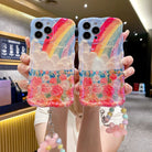 Rainbow Cloud Flower With Wristband For iPhone Case - {{ shop_name}} varyfun