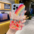 Rainbow Cloud Flower With Wristband For iPhone Case - {{ shop_name}} varyfun