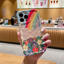 Load image into Gallery viewer, Rainbow Cloud Flower With Wristband For iPhone Case - {{ shop_name}} varyfun
