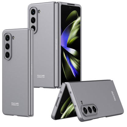 Electroplated Slim Samsung Galaxy Z Fold 5 Case with Front Screen Tempered Glass Protector - Mycasety Mycasety