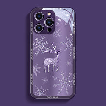 Load image into Gallery viewer, Elk Deer Diamond Glass Case With Lens Protection For iPhone - {{ shop_name}} varyfun
