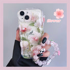 Fresh Pink Flowers With Wristband For iPhone Case - {{ shop_name}} varyfun