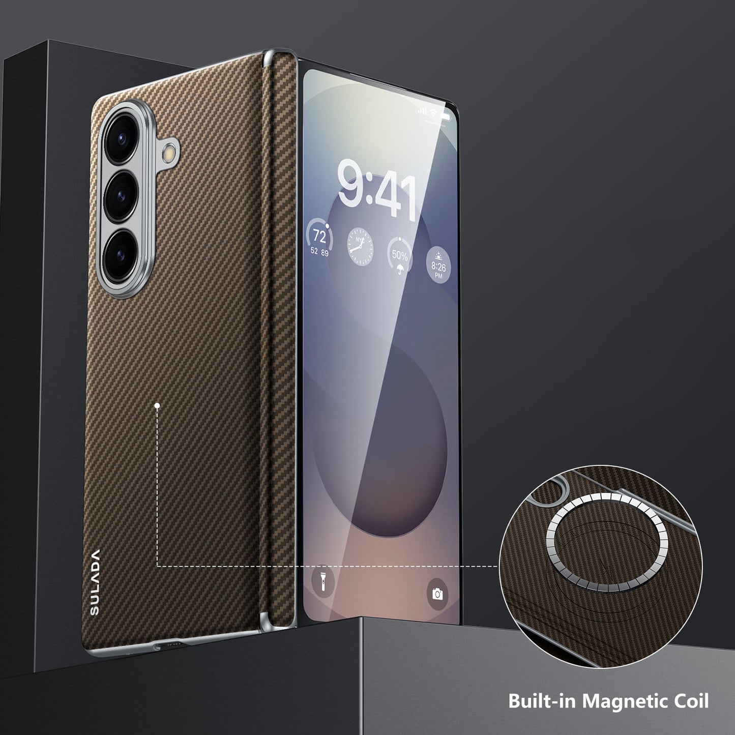 Luxurious Carbon Fiber Phone Case For Galaxy Z Fold 7/6/5/4