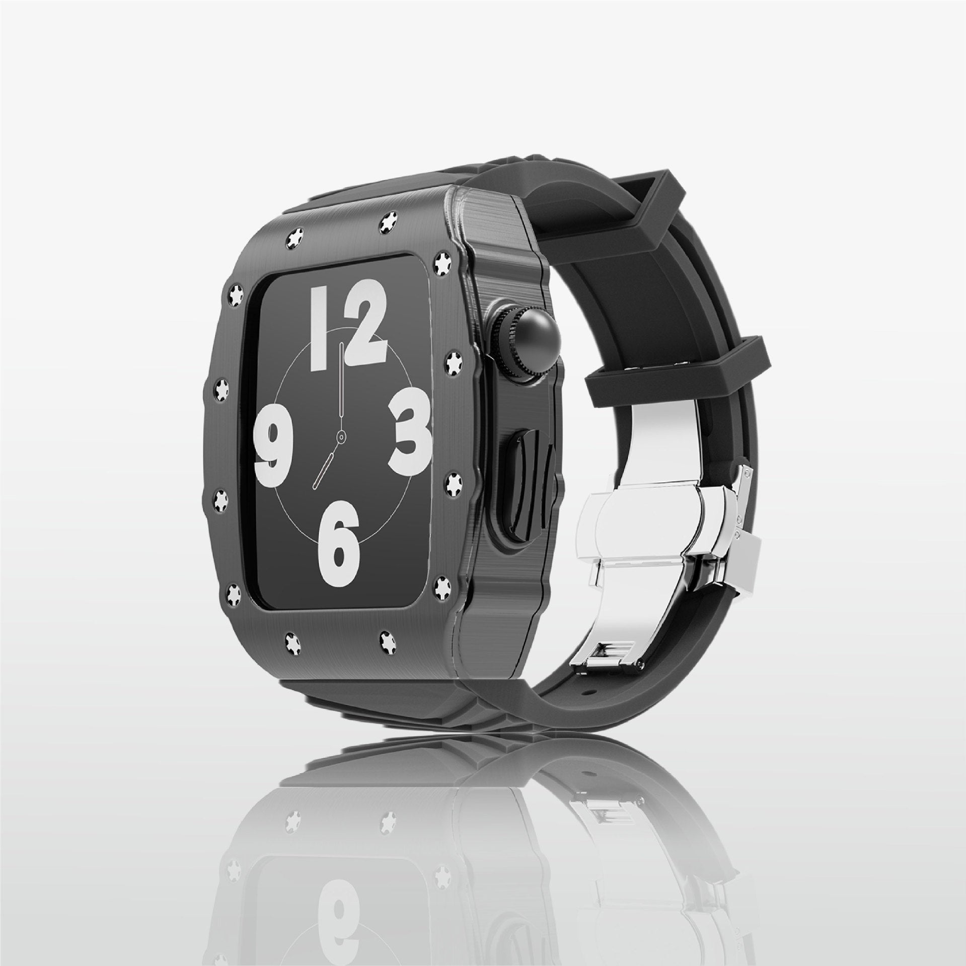 Luxury Metal Case Strap For Apple Watch Series 44/45 mm - mycasety2023 Mycasety