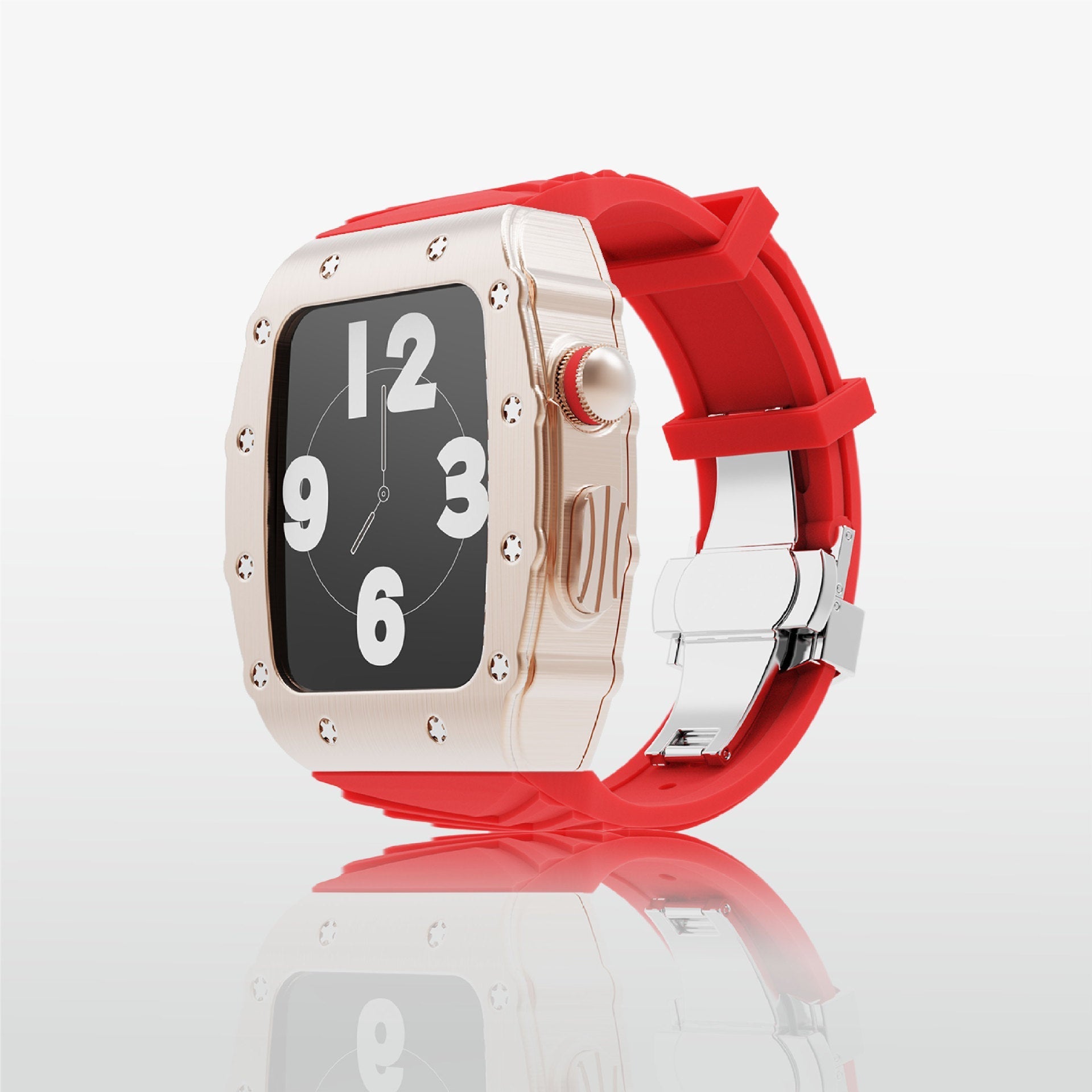 Luxury Metal Case Strap For Apple Watch Series 44/45 mm - mycasety2023 Mycasety