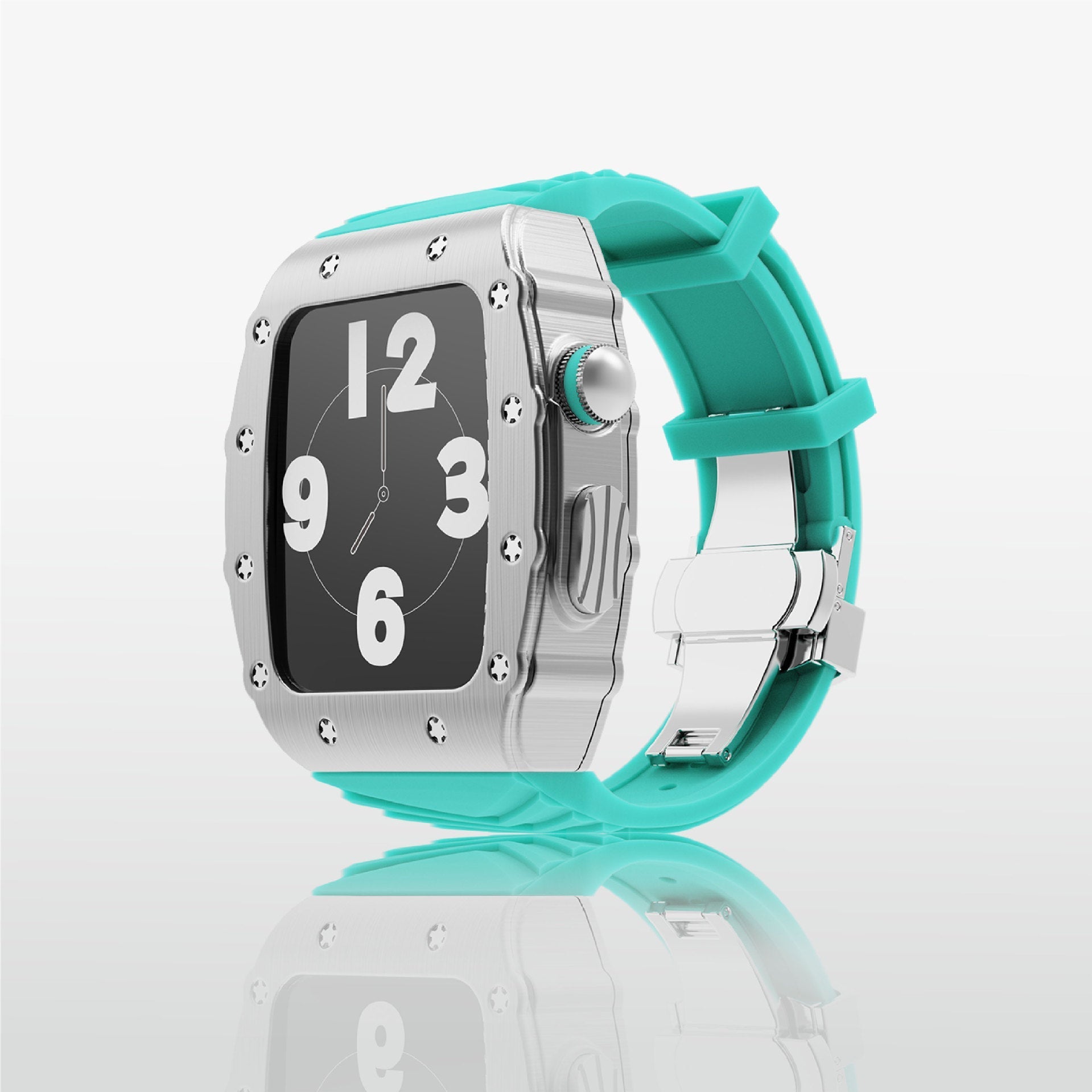 Luxury Metal Case Strap For Apple Watch Series 44/45 mm - mycasety2023 Mycasety