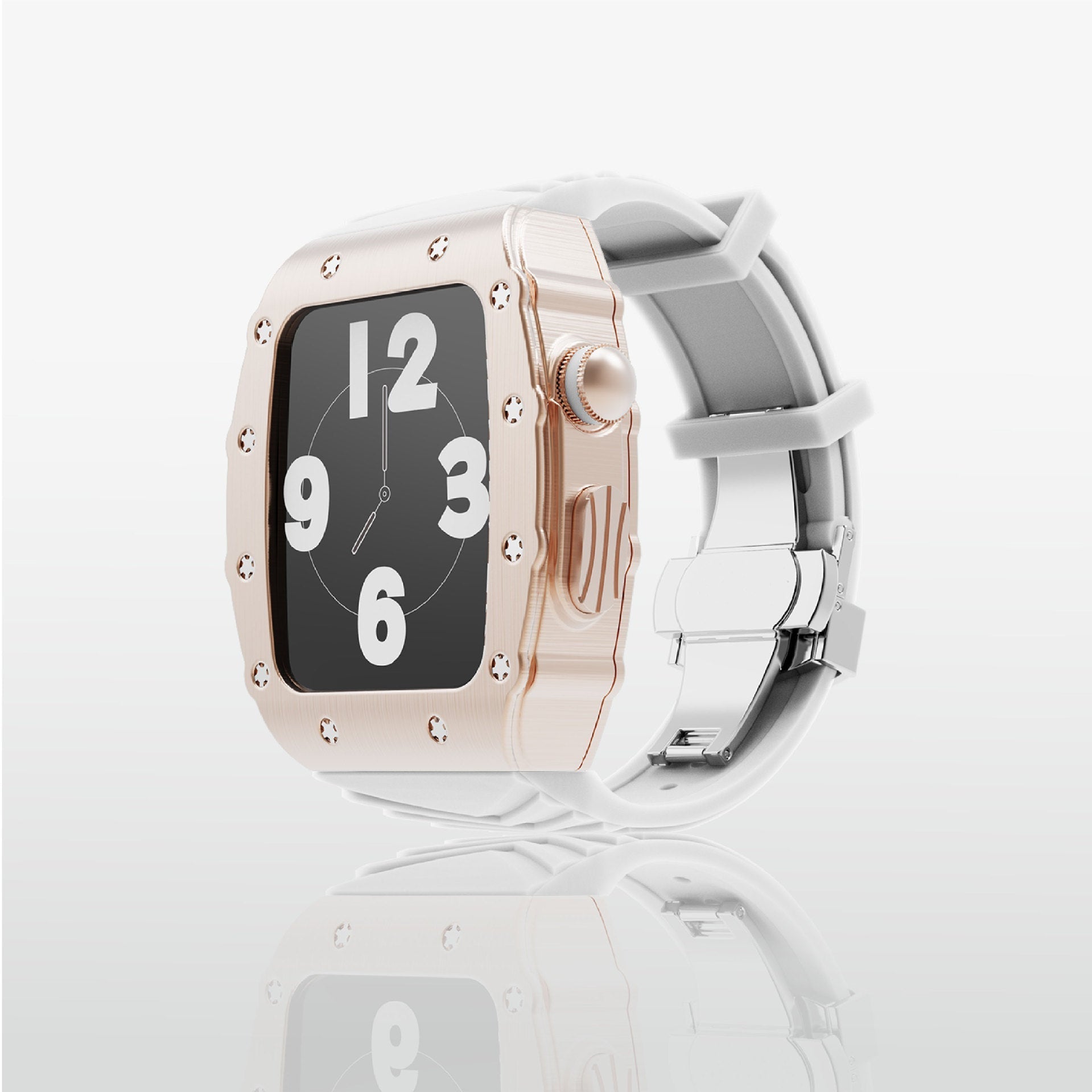 Luxury Metal Case Strap For Apple Watch Series 44/45 mm - mycasety2023 Mycasety