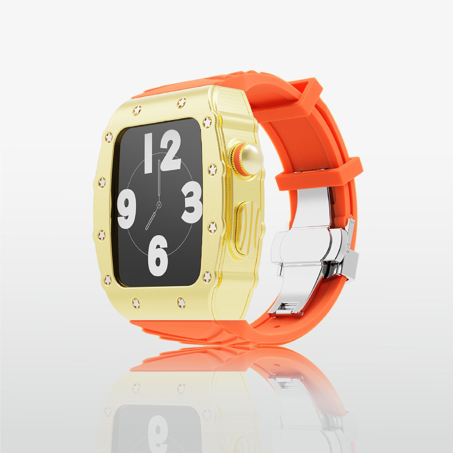 Luxury Metal Case Strap For Apple Watch Series 44/45 mm - mycasety2023 Mycasety