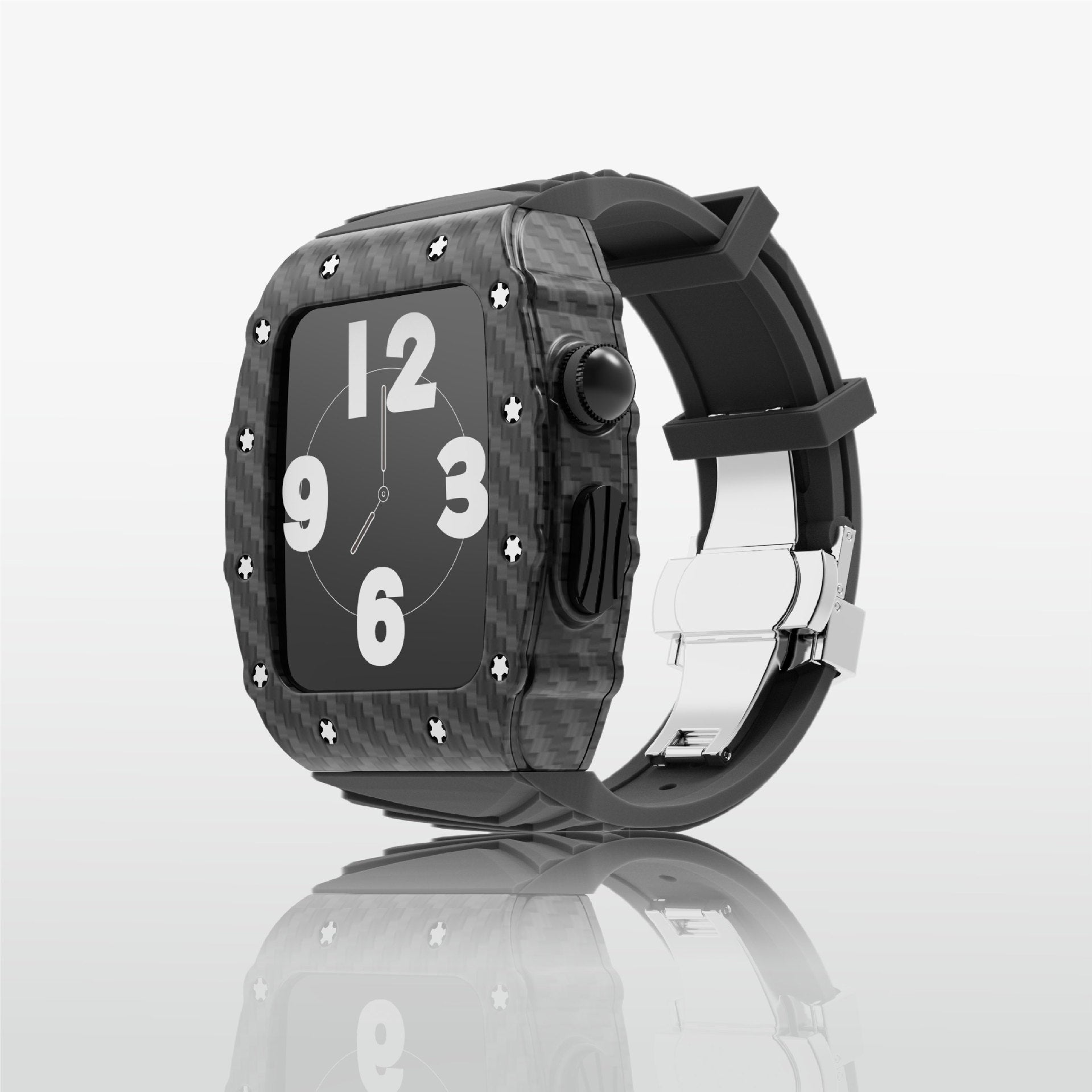 Luxury Metal Case Strap For Apple Watch Series 44/45 mm - mycasety2023 Mycasety