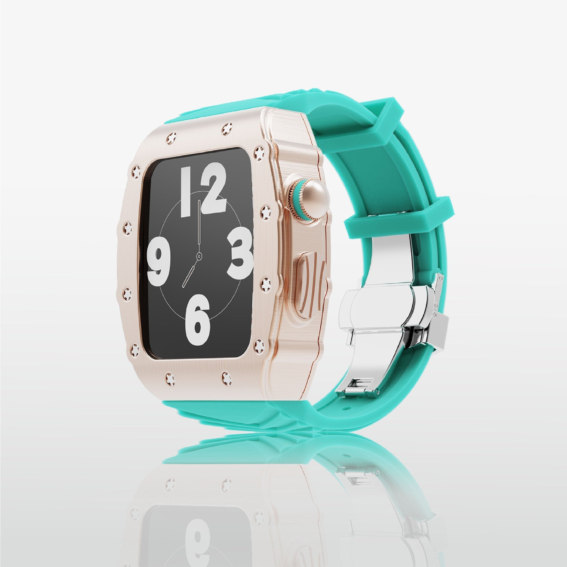 Luxury Metal Case Strap For Apple Watch Series 44/45 mm - mycasety2023 Mycasety