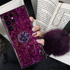 Retro Hair Ball Airbag Bracket Diamond Case for Samsung - mycasety2023 Mycasety