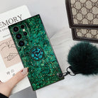 Retro Hair ball Bracket Diamond Case for Samsung/iPhone - mycasety2023 Mycasety