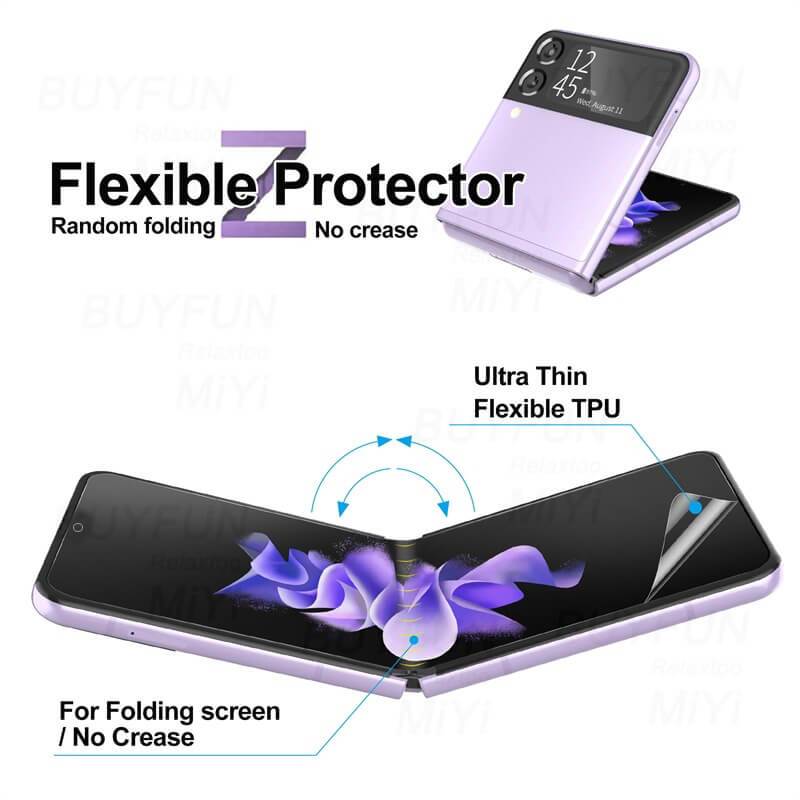 High-End Protective HD Hydrogel Film 3PCS - Samsung Galaxy Z Flip3 Flip4 5G - {{ shop_name}} varyfun