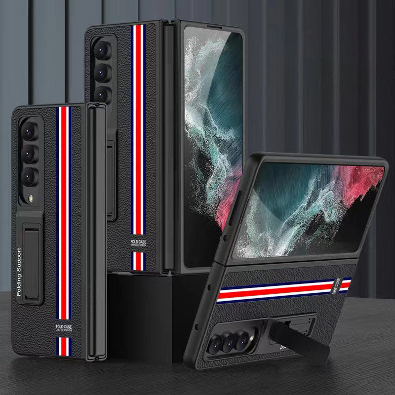 Samsung Galaxy Z Fold 4 5G Luxury Leather Magnetic Stand All-inclusive Drop-resistant Protective Cover - {{ shop_name}} varyfun