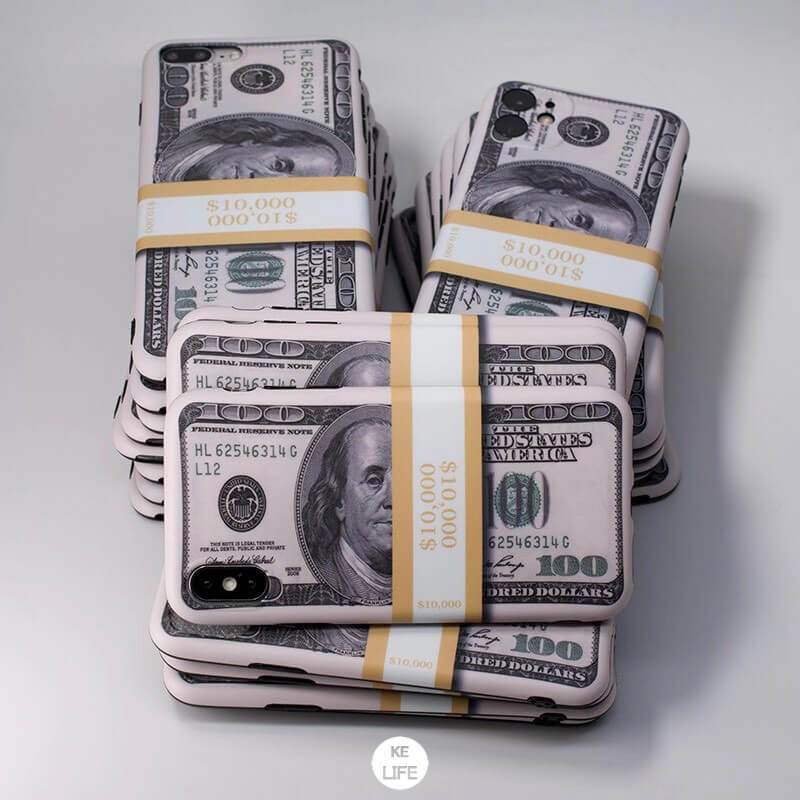 New Creative Personality US Dollar Bill Silicone Phone Case For iPhone - {{ shop_name}} EasyOutdoor