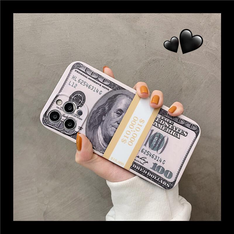 New Creative Personality US Dollar Bill Silicone Phone Case For iPhone - {{ shop_name}} EasyOutdoor