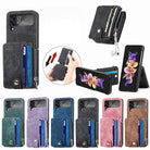 Wallet Case For Samsung Galaxy Z Flip4 Flip3 with Detachable Card Slot Kickstand Zipper - {{ shop_name}} varyfun