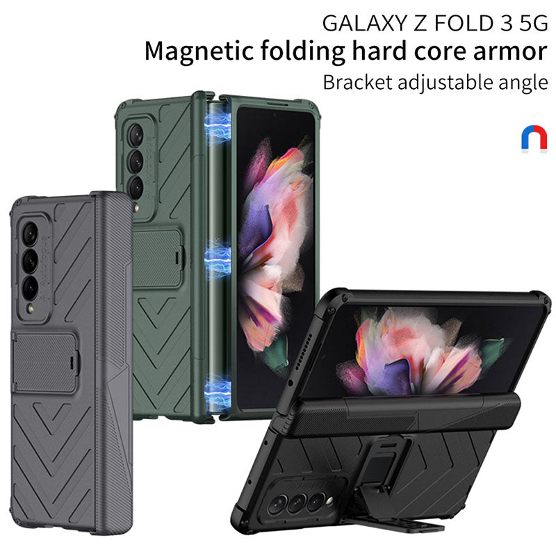 2022 Magnetic Armor All-included Protective Cover With Hinge Holder For Samsung Galaxy Z Fold 3 5G - {{ shop_name}} varyfun