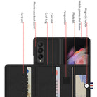 Leather Card Bag Wallet Pen Clasp All-included Cover For Samsung Z Fold 3 5G - {{ shop_name}} varyfun