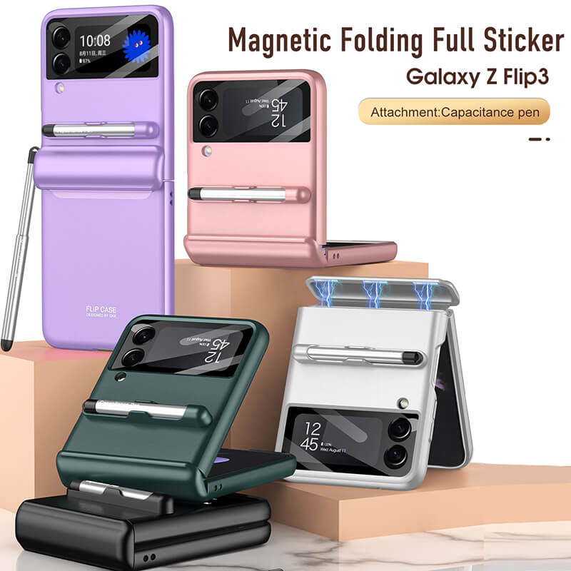 2022 Magnetic All-included Shockproof Plastic Hard Cover For Samsung Galaxy Z Flip 3 5G - {{ shop_name}} varyfun