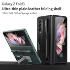 Luxury Leather Cover With Pen Slot Holder For Samsung Galaxy Z Fold 3 5G - {{ shop_name}} varyfun