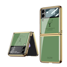 Load image into Gallery viewer, Luxury Deer Glass Samsung Z Flip 3 Case - {{ shop_name}} varyfun
