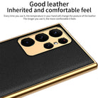 2022 Luxury Leather Camera All-inclusive Electroplating Process Cover For Sumsang Galaxy S22 S21 Ultra Plus - {{ shop_name}} varyfun