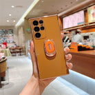 Luxury Electroplating Stand Ring Holder Phone Case With Finger Ring For Samsung - {{ shop_name}} varyfun